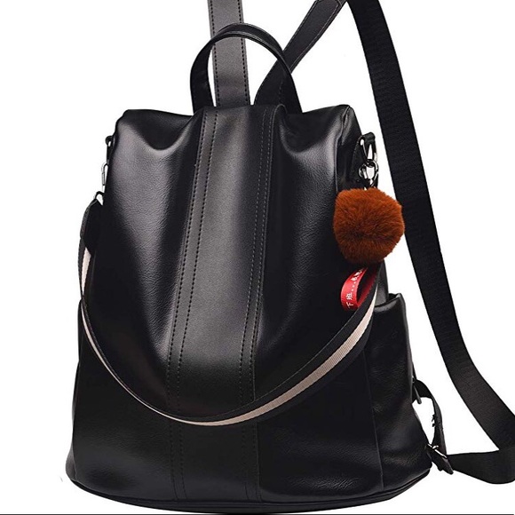 Anti-theft Backpack High Queen PU Leather - Picture 2 of 8